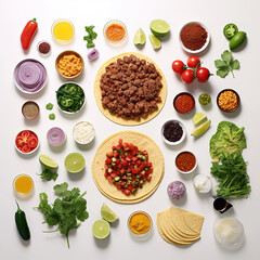 tacos food with white background o