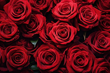 Red rose flower bunch background