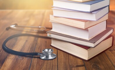 Concept of medical learning education and books