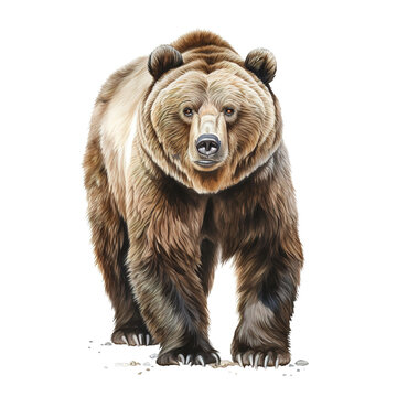 bear animal on a white background