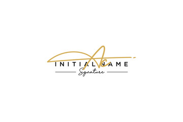 Initial AC signature logo template vector. Hand drawn Calligraphy lettering Vector illustration.