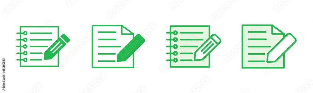Poster note icon set. notepad icon vector