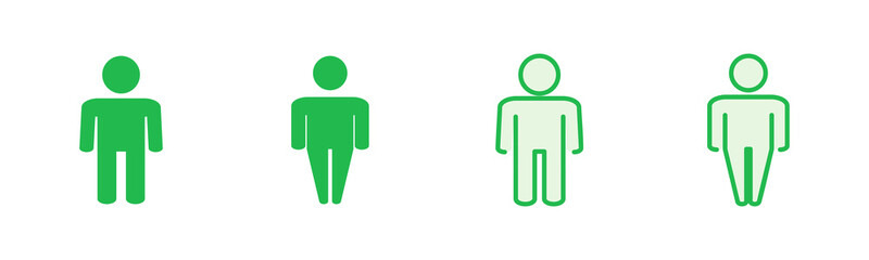 Man icon set. male icon vector. human symbol