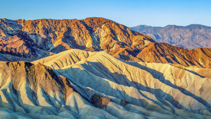 Zabriskie Point is a part of Amargosa Range located east of Death Valley in Death Valley National Park in California