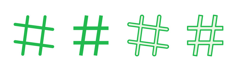 Obraz premium Hashtag icon set. hashtag symbol