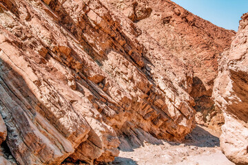 Beautiful inspiring landscape - Death Valley National Park. Red rocks. Concept, travel, tourism,...