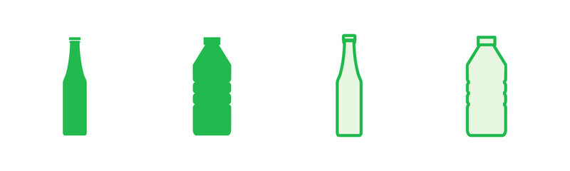 Bottle icon set. bottle vector icon