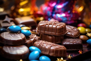 Foto op Plexiglas Birthday assorted chocolate candies © piai