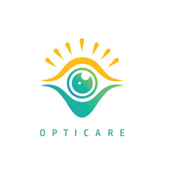 medical eye care icon vector concept design template