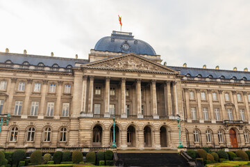 Fototapeta premium Facade of the Royal Palace in Brussels, Belgium