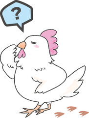 3歩歩いて忘れるニワトリのゆるいキャラクター1