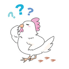 3歩歩いて忘れるニワトリのゆるいキャラクター2