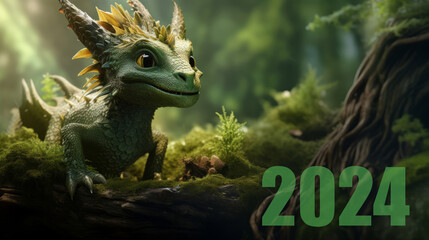 2024 Symbol of New Year: Green Wood Dragon