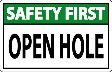 Safety First Sign Open Holes