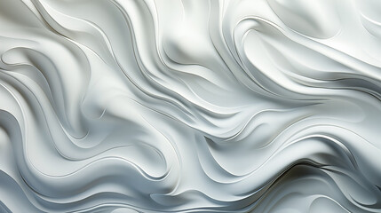 3d illustration of abstract white background with smooth lines and waves in it. 3d abstract paper art style, design layout for business presentations or web template cover. Generative AI technology.