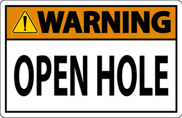 Warning Sign Open Holes