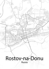 Rostov-na-Donu Russia minimalist map