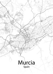 Murcia Spain minimalist map