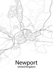 Newport United Kingdom minimalist map