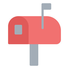 mail box icon flat style