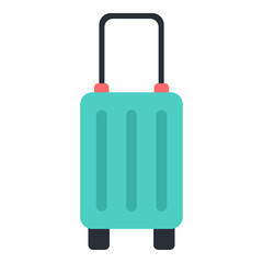 Suitcase travel element. Vector illustration with travel theme and flat vector style.