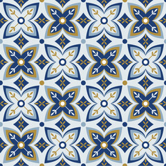Leafy and polka dot flooring tiles pattern