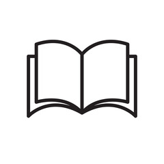 Book icon symbol vector flat liner illustration on white background..eps