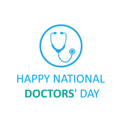 National Doctors' Day is a day celebrated to recognize the contributions of physicians vector illustration..eps