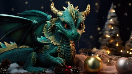 Obraz premium chinese dragon statue
