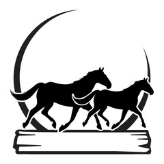 Running Horse Silhouette, Horse Graphic, Horse cut file