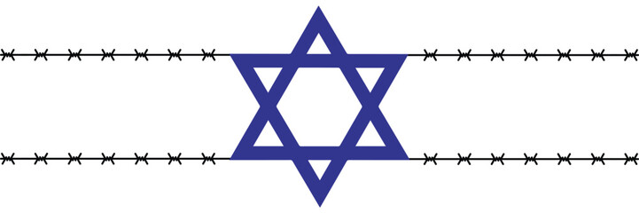 International Holocaust Remembrance Day vector. Star of David . January 27. Important day