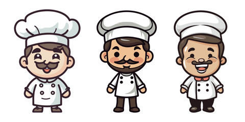 Cute Chef Cartoon Vector Illustration