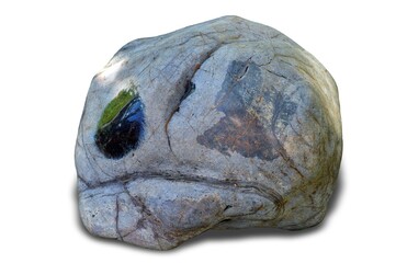 jade stone isolated on white 