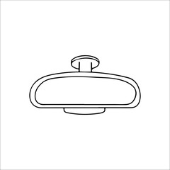 vector illustration of car rear view mirror