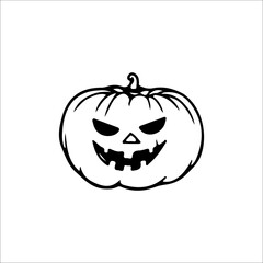 vector illustration of spooky pumpkin