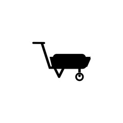 wheelbarrow icon illustration isolated white background