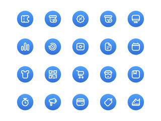 Black Friday Icon Pack Gradient Circular Filled Style. E-Commerce Icons Collection Perfect for Websites, Landing Pages, Mobile Apps, and Presentations. Suitable for UI UX.