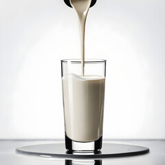 pouring milk into glass