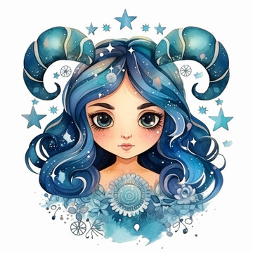 The girl in the image represents the symbol of  SCORPIO. Beliefs, individual horoscope, analysis of characteristics of the date of birth. Cute illustrator for the zodiac watercolor and vintage style