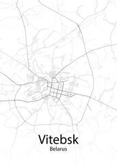 Vitebsk Belarus minimalist map