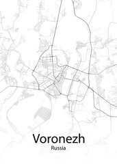 Voronezh Russia minimalist map