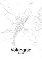 Volgograd Russia minimalist map