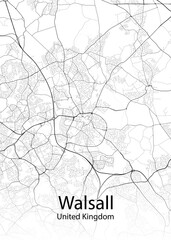 Walsall United Kingdom minimalist map