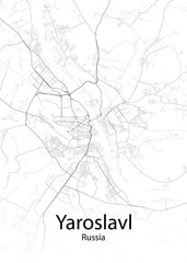 Yaroslavl Russia minimalist map