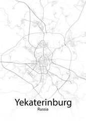 Yekaterinburg Russia minimalist map