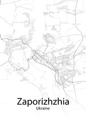 Fototapeta na wymiar Zaporizhzhia Ukraine minimalist map