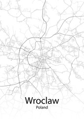 Wroclaw Poland minimalist map