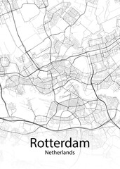 Rotterdam Netherlands minimalist map