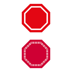 Blank stop sign. Vector illustration .EPS 10.
