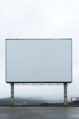 Obraz premium blank billboard against a cloudy sky AI generated illustration